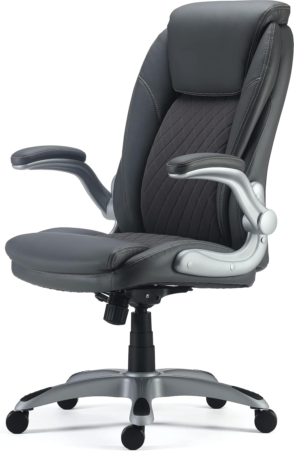 Staples Sorina Bonded Leather Chair, Grey