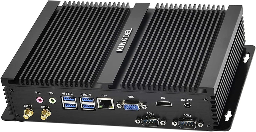KINGDEL Mini Business PC, Core i5-8250U 8th Gen CPU, 16G DDR4 RAM 1TB SSD, HD(4K@60Hz) Outputs 6xUSB 2xCOM, VGA Fanless Gaming Computer Support Two Screen