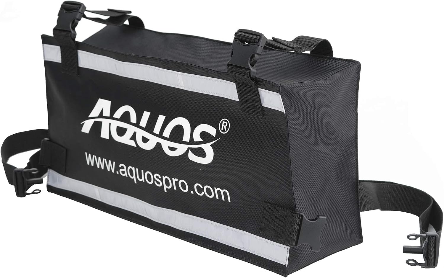 AQUOS Backpack Series 10.2 ft Inflatable Pontoon Boat with Stainless Steel Guard Bar and Folding Seat for One Person Fishing, Aluminum Floor Board, Transport Canada Approved