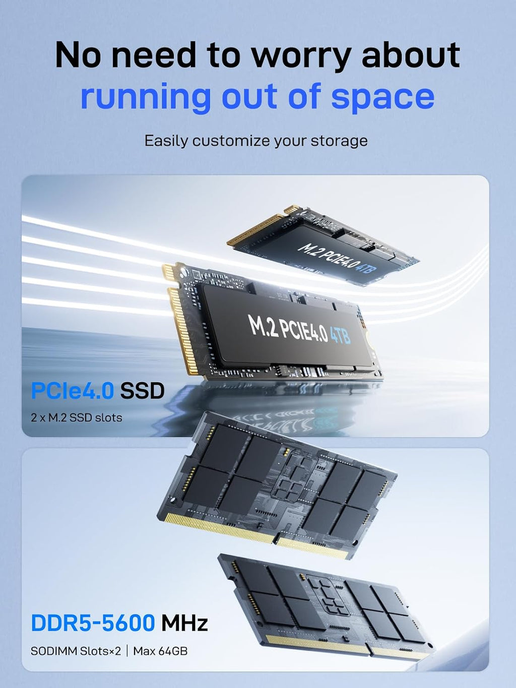 MINISFORUM UM880 Plus Mini PC AMD Ryzen 7 8845HS Desktop Computer Barebone Version Without RAM/SSD/OS, HDMI/DP/USB4 8K@60Hz Output, 2.5G RJ45 Port, Oculink Port, 4xUSB Port Radeon 780M Micro Computer