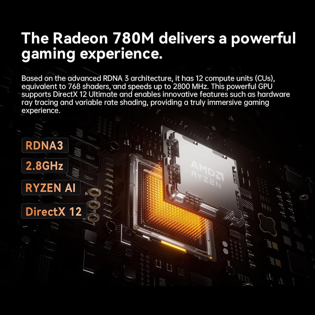 MINISFORUM DeskMimi Mini PC, Ryzen 9 8945HS 5.2GHz, 32GB DDR5 5600MHz + 1TB PCIe 4.0 SSD, Radeon 780M, Quad 4K Display(HDMI/DP1.4/USB4 х 2), Dual 2.5G LAN Mini Desktop Computer