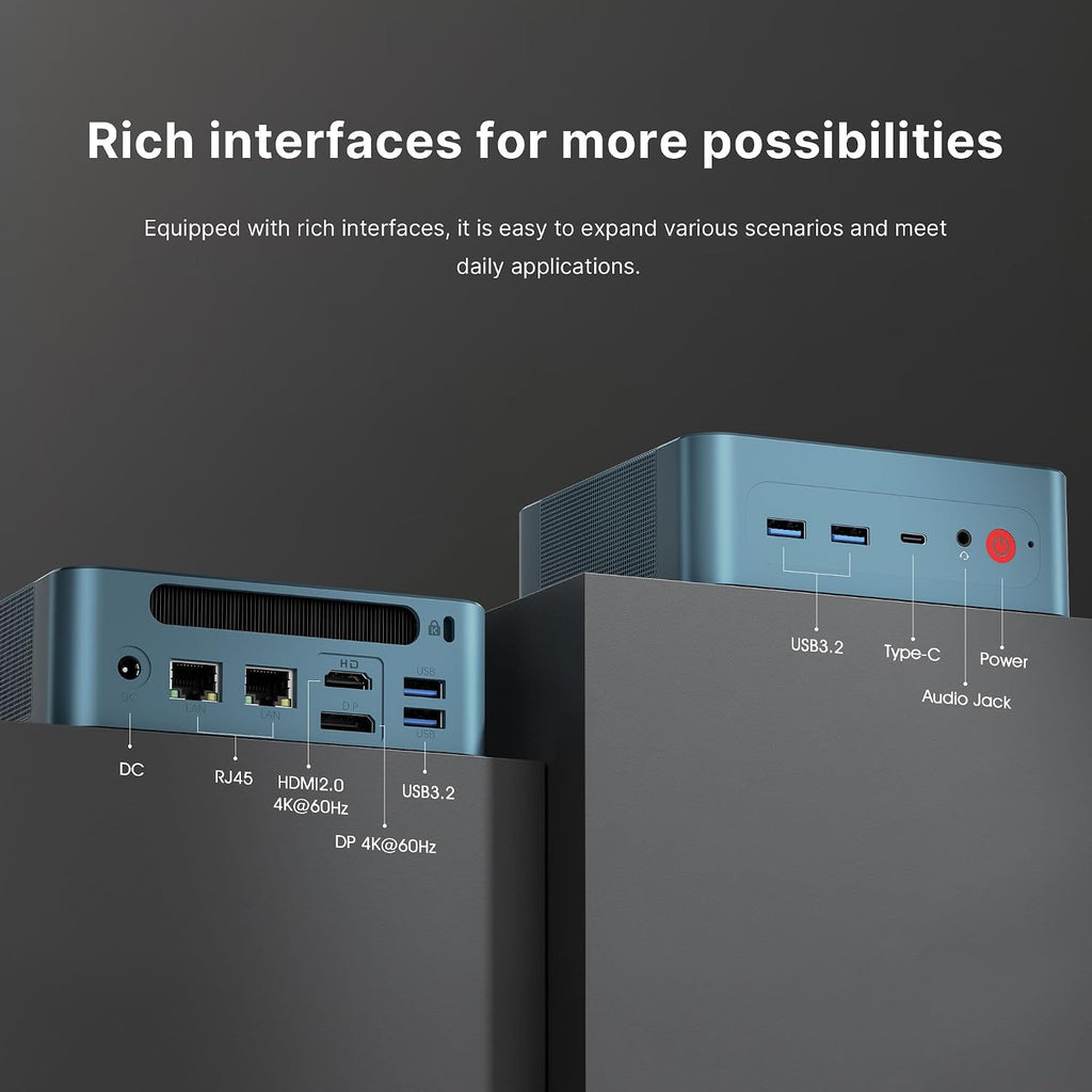 BOSGAME P2 Plus Mini PC, I7 12700H 32GB DDR4 RAM, 512GB SSD, Support Thunderbolt 4, Wi-Fi 6, BT 5.2