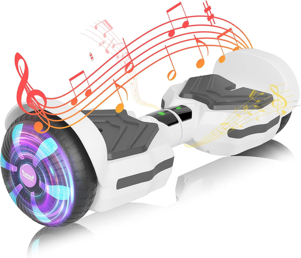 SIMATE Scooter, Bluetooth Speakers and LED Light-Up Wheels, APP Control, Dual 250W Motors, 8.5 mph Max Speed & 8.5 Miles Max Range, Gifts for Kids Adults Girls Boys
