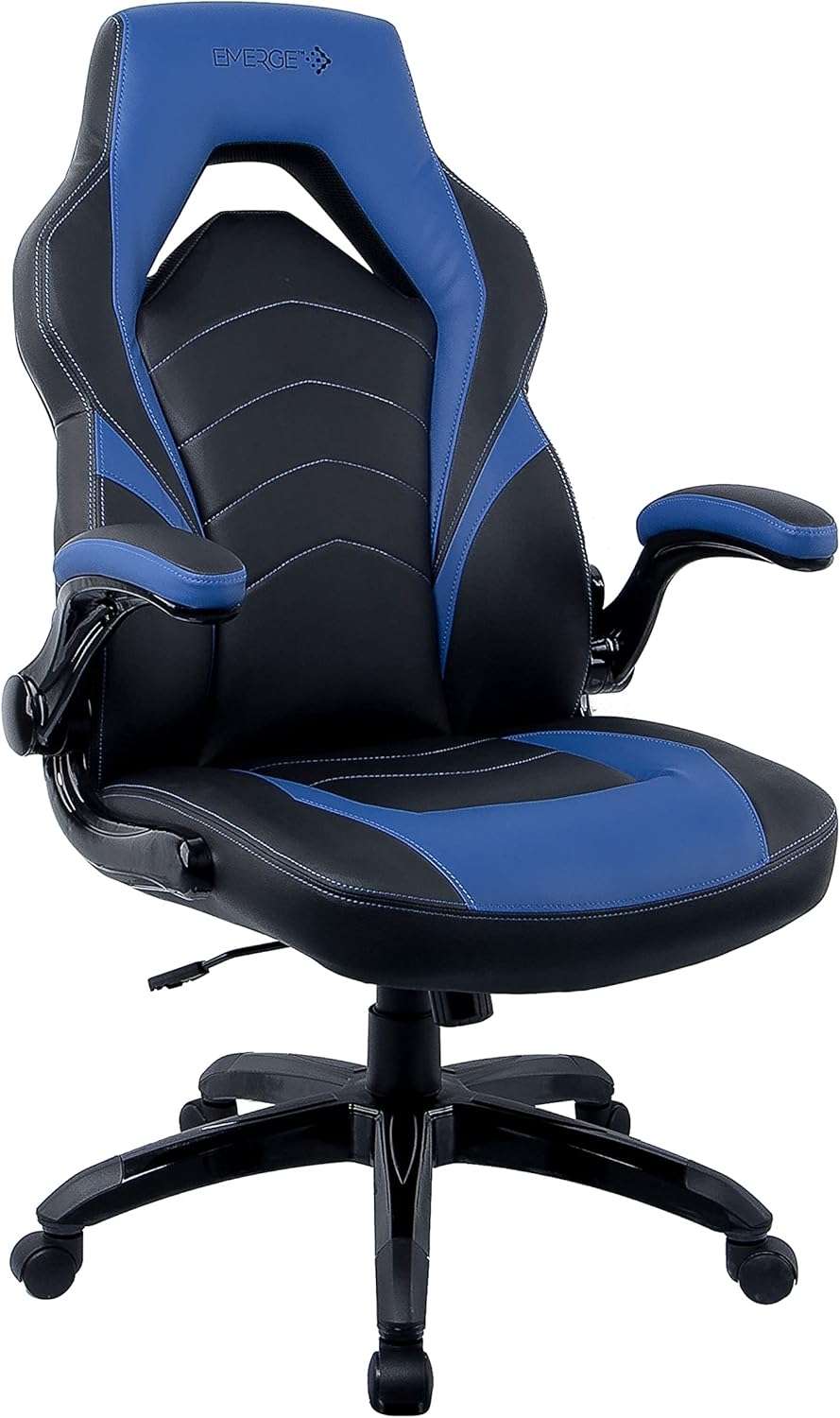 Staples Emerge Vortex Gaming Chair, Ergonomic, Adjustable Height, Swivel, Black, 2-Pack