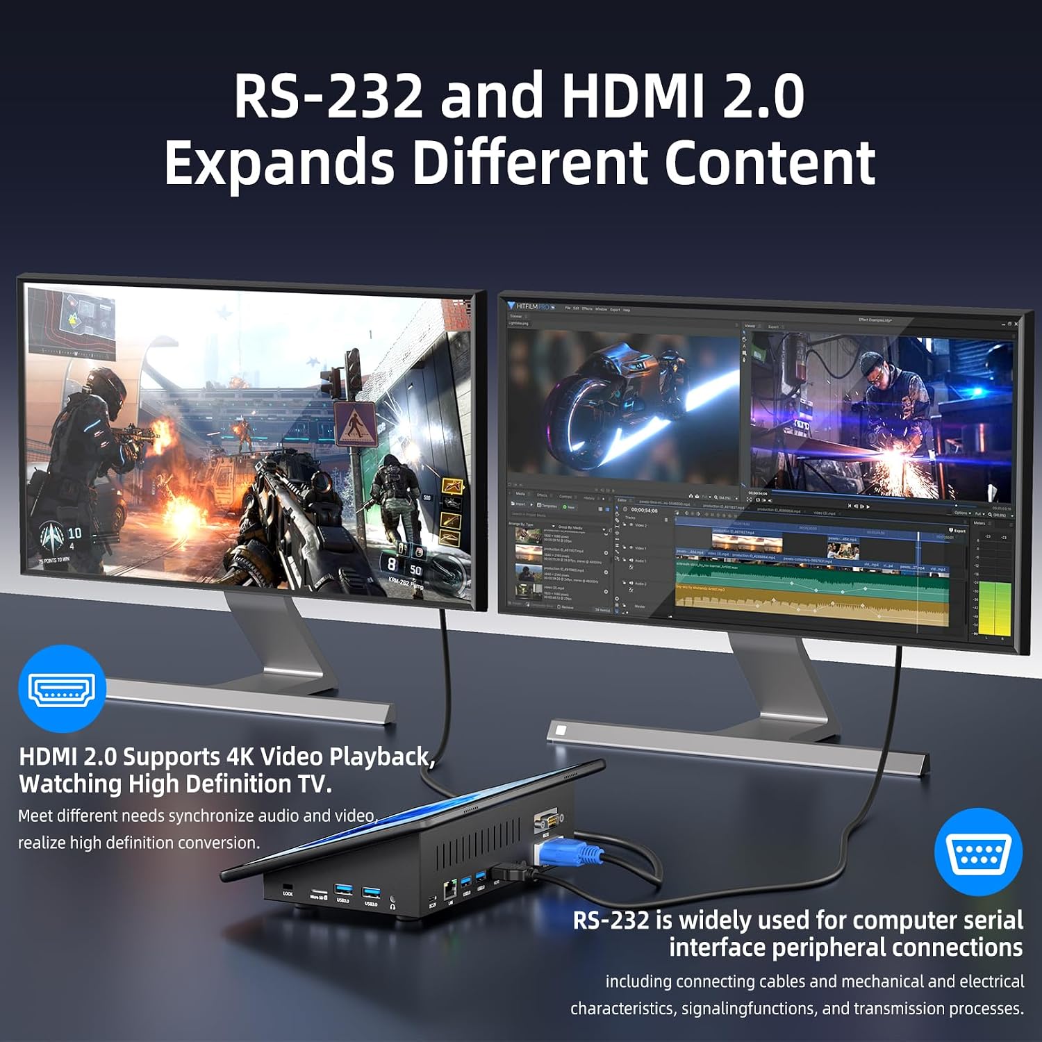 HIGOLEPC MINI PC,10.1 Inch Touchscreen Win 11 Pro Mini Computer, Celeron N5095 8GB RAM/128GB ROM Mini PC with Screen,Dual RS232 HDMI,BT 5.0,WiFi 5.0,Type-C,Support Auto-Boot.