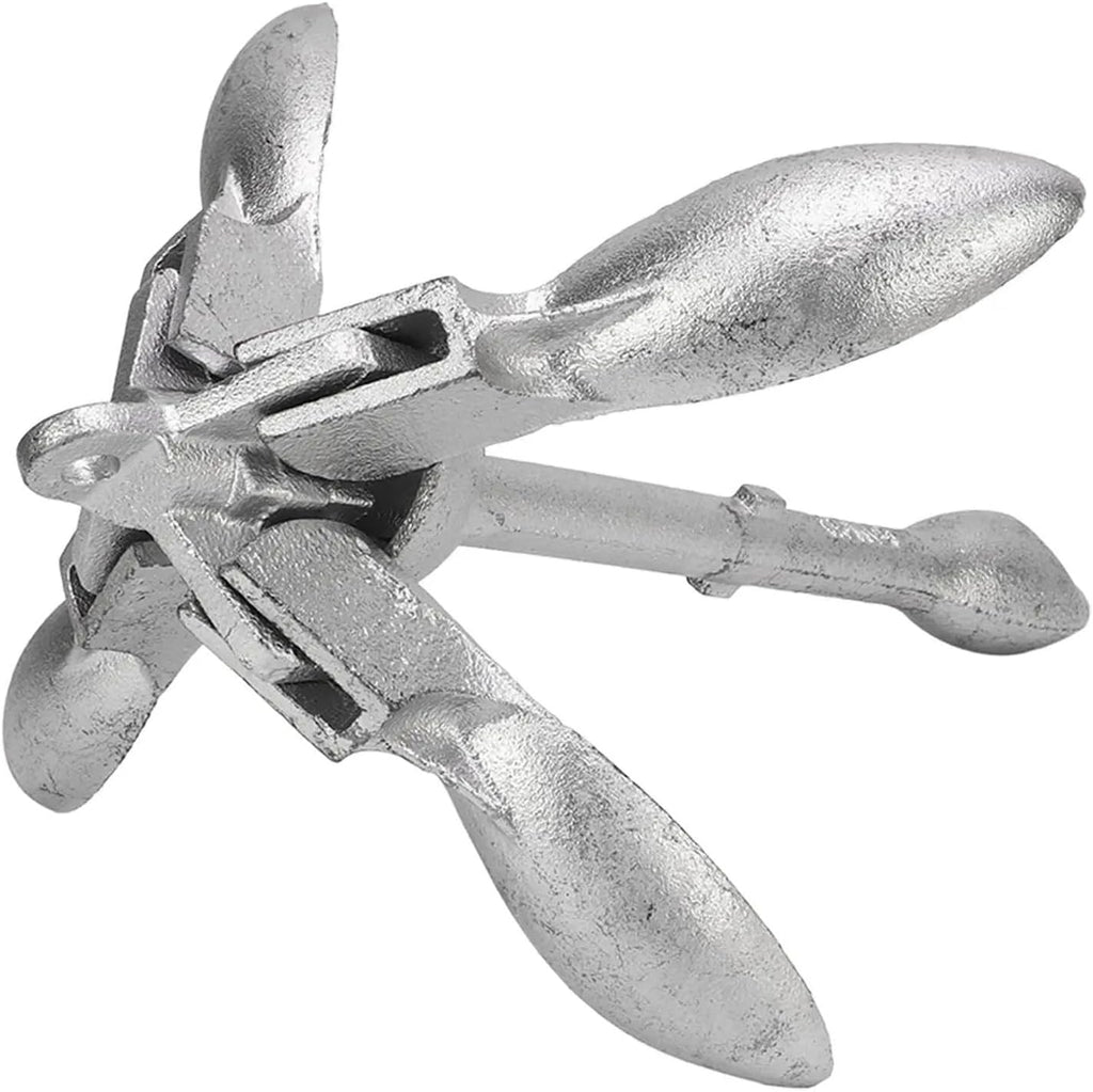 Folding Anchor, Marine Anchor 1.5kg/3.31lb Universal Carbon Steel High Hardness Secure Folding Grapnels,for Small Boats Canoe Paddle Boards