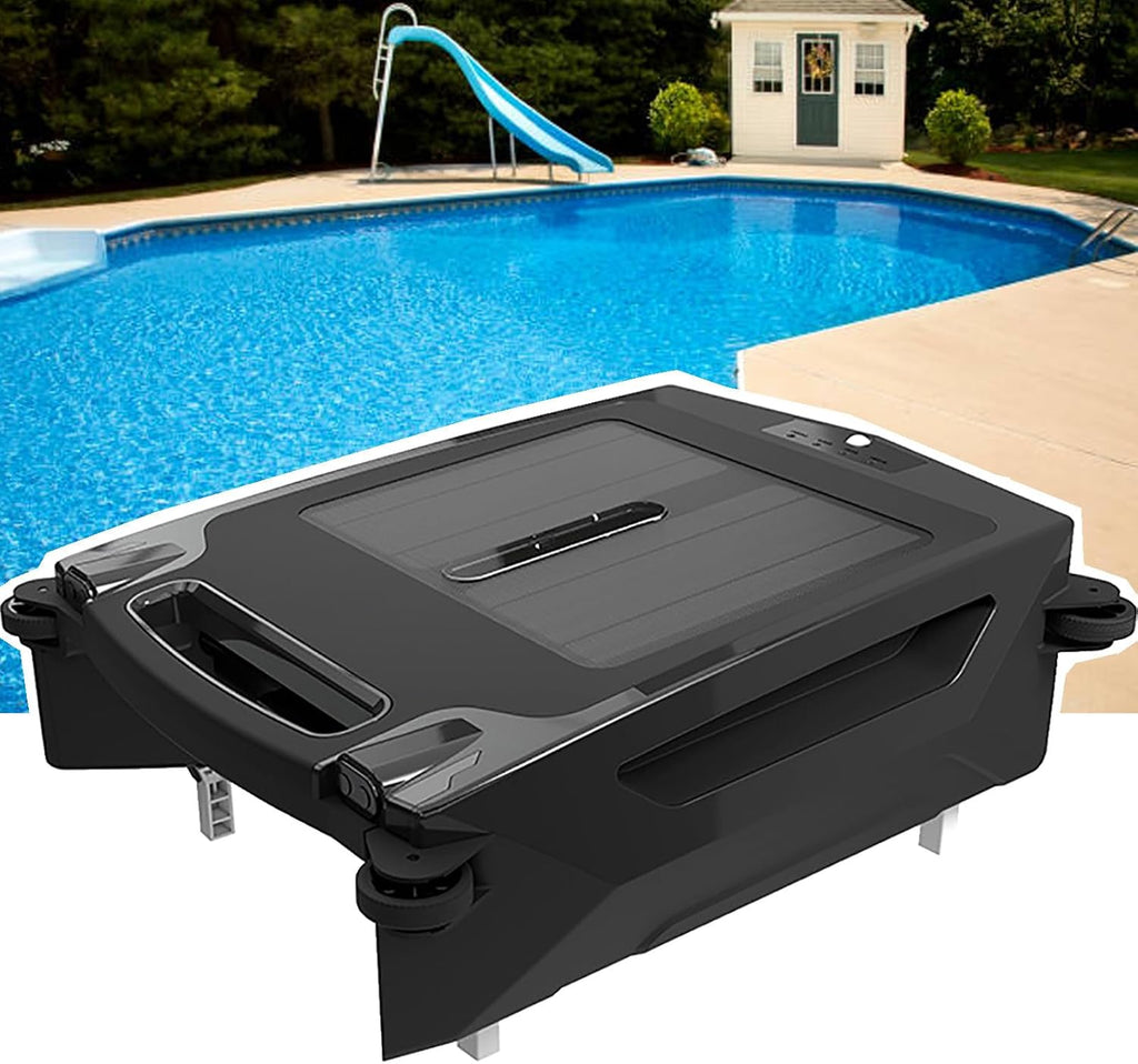Pool Skimmer Robot with Solar Panel Automatically Design, Pool Skimmer Robotic, Dual Charging Options Automatic Pool Skimmer (Skimmer with Solar Panel)