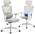 Office Chair Ergonomic Desk Chair - Home Mesh Office Desk Chair with Adjustable Lumbar Support, High-Back Computer Gaming Chair with Headrest 3D Armrests, Rolling Swivel Task Chairs for Home, Office