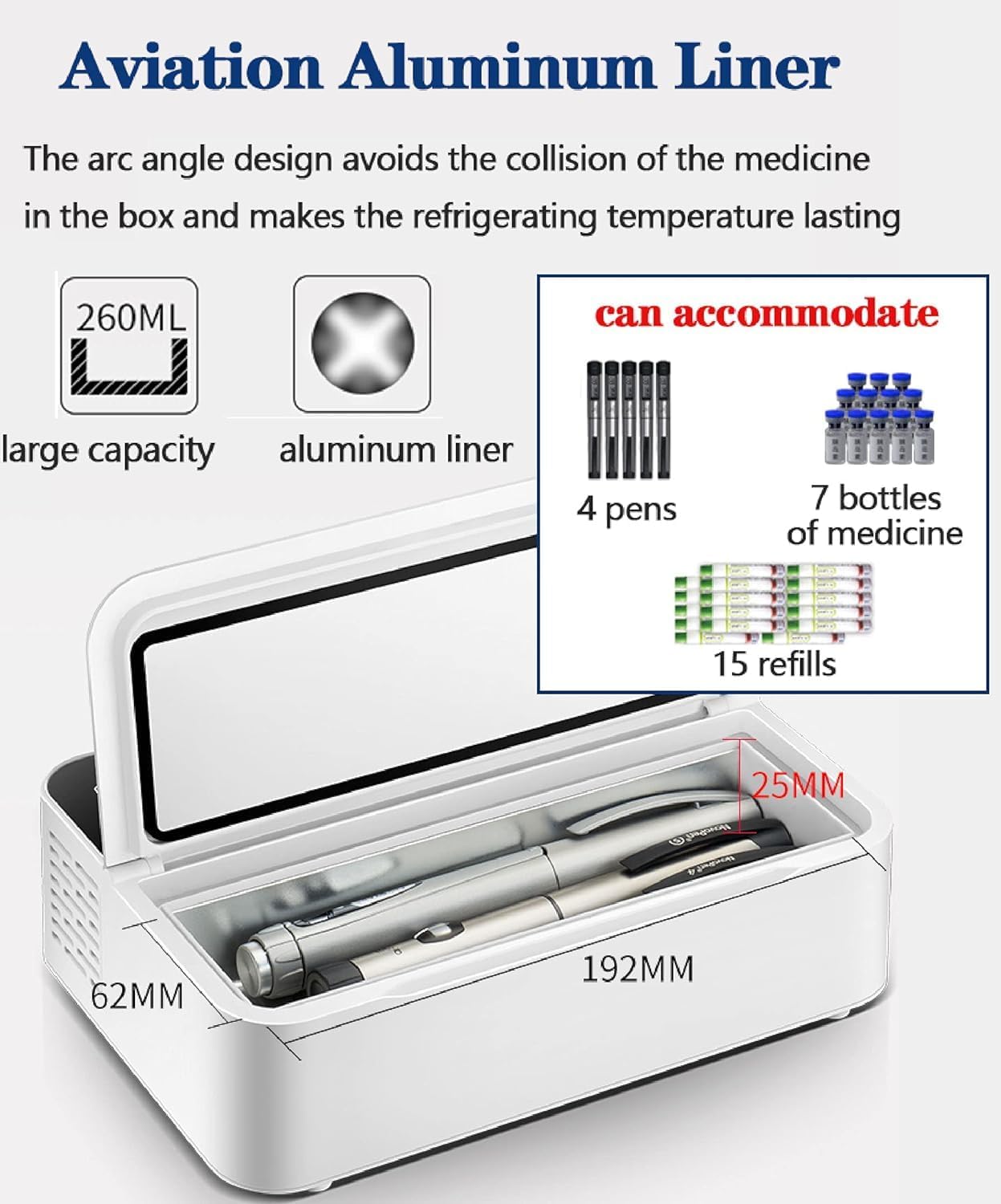Portable Insulin Travel Bag Insulin Cool Box Refrigerator Insulin Fridge, Cooler Portable Electric Fridge for Insulin, and Insulin Cooler for Travel
