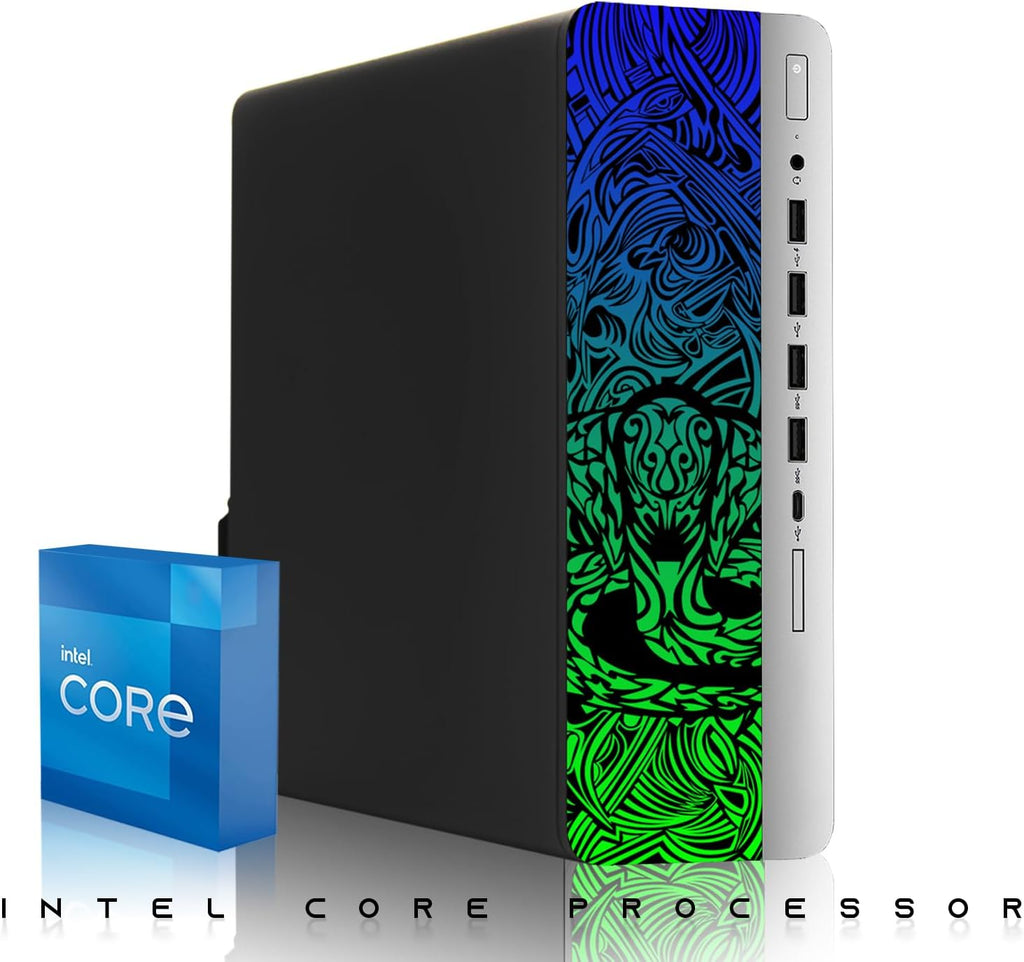 TechMagnet HP Regular Cobra Edition RGB Gaming Desktop PC,Intel Core i7,16GB DDR4 RAM,512GB SSD,GT 1030 Graphics Card,24 Inch Curved Monitor,RGB Kit,Webcam,Windows 11 (Renewed)