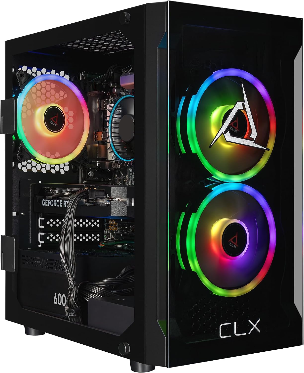 CLX Set Gaming PC - Intel Core i5 14400F 2.5GHz, GeForce RTX 5060, 2TB NVMe M.2 SSD, 32GB DDR5 RGB Memory, CPU air Cooler, WiFi, Windows 11 Home, Black