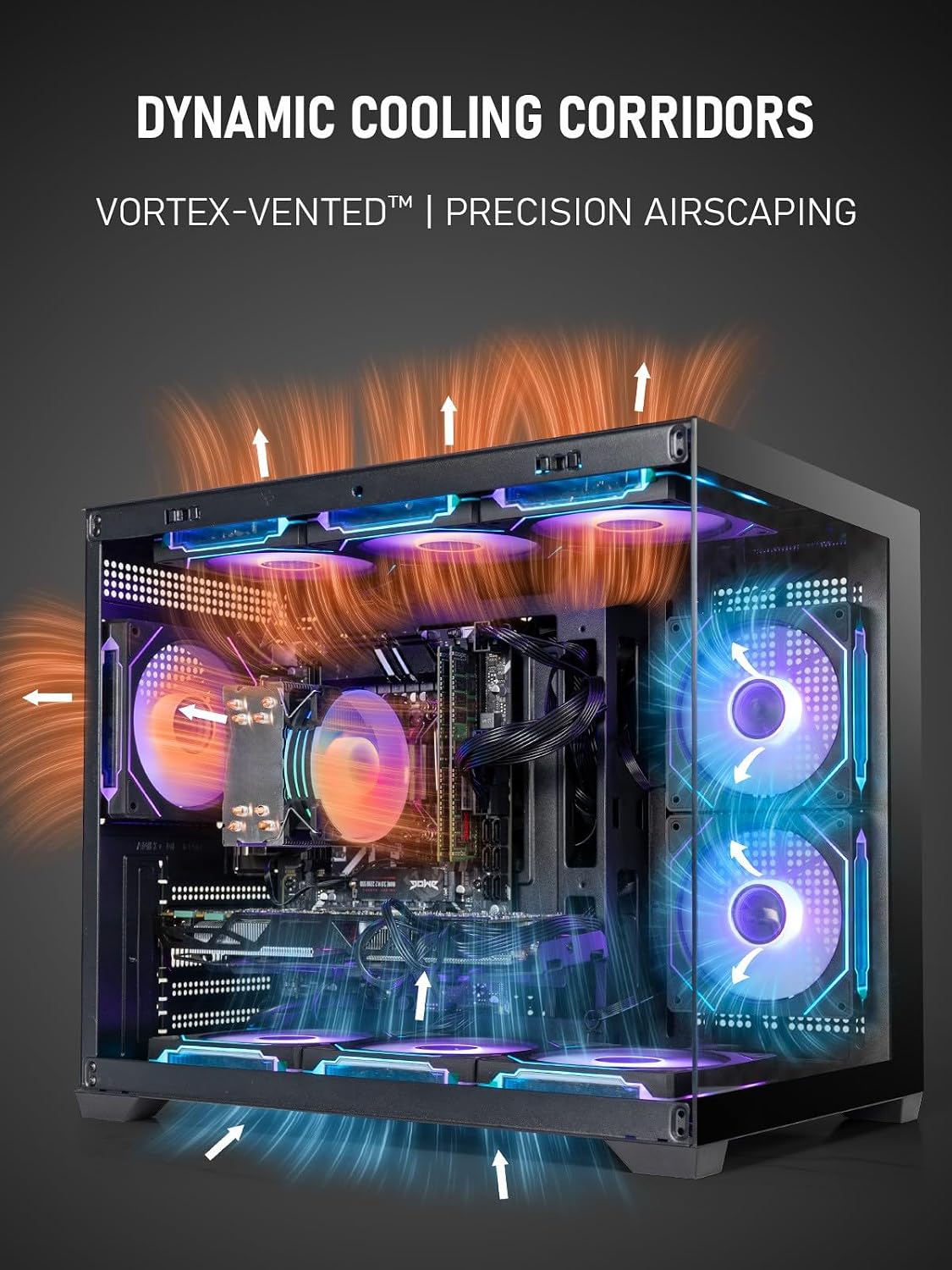 Gaming PC Computer Desktop – i7 Xeon E5 3.20 GHz 12-Core Processor, GeForce GT1030, 16GB RAM, 512GB SSD + 1 TB HDD, Wi-Fi 6 & Bluetooth 5.4, 9 ARGB Fans, Windows 11 Pro, 650W PSU