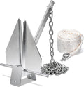 Leero Heavy Duty Boat Anchor Kit with Anchor Chain, Shackle and Anchor Rope, 5/8/10/13/18 lb Danforth Anchor,Boat Anchor for Pontoons, Dinghies, Fishing Boats, Bass Boats, Sport Boats, Sport Yachts