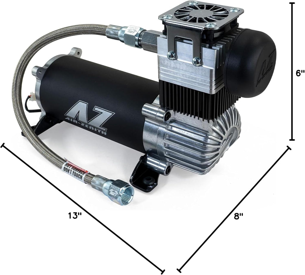 Black & Silver 200 PSI Air Zenith OB3 Air Compressor | 4.5 CFM | 12-Volt | 100% Duty Cycle
