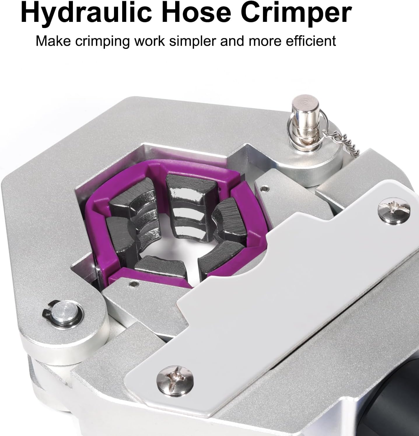 Brileine Hydraulic AC Hose Crimper with 7 Sets of Dies, Handheld Hydraulic Hose Crimping Tool for A/C Hose & A/C Fittings (Portable AC Hose Crimper)