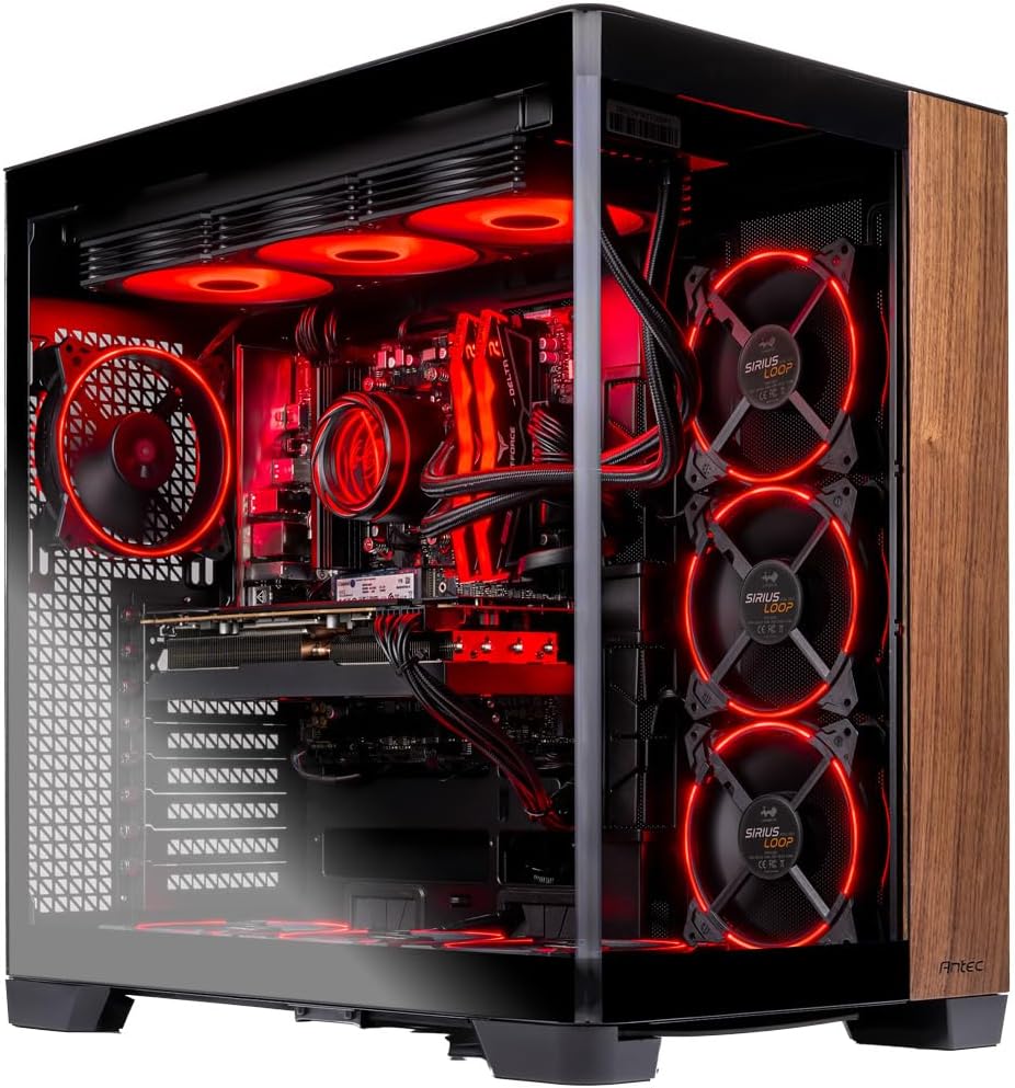 Skytech Gaming Prism 4 Desktop PC, Ryzen 9 9900X3D 4.4 GHz (5.5GHz), AMD RX 9070XT 16GB, X670 Board, 2TB Gen4 NVMe SSD, 32GB DDR5 RAM 6000 RGB, 1000W Gold PSU, 360mm ARGB AIO, Wi-Fi, Win 11