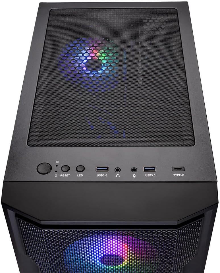 Skytech Gaming Shadow Gaming PC, AMD Ryzen 7 5700 3.7GHz, NVIDIA RTX 5060 Ti 8GB VRAM, 1TB NVMe SSD, 16GB DDR4 RAM 3200, 650W Gold PSU, WI-FI 5, Windows 11, Desktop