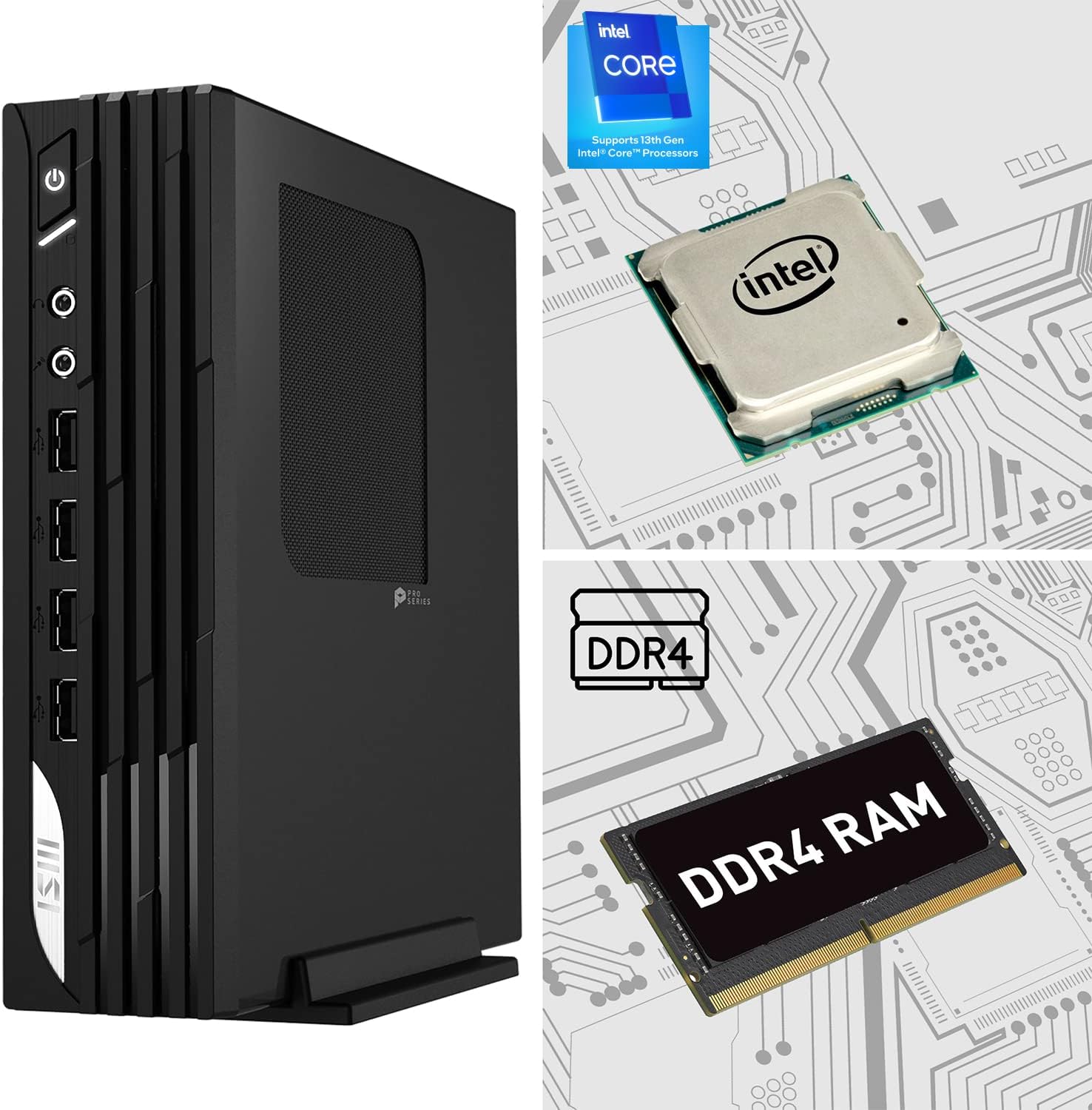 msi PRO DP21 Mini PC Desktop – Intel Core i3-13100 13th Gen, 8GB DDR4 RAM, 500GB NVMe SSD, Intel UHD 730, Wi-Fi, Bluetooth, Windows 11 Home (13M-498US)