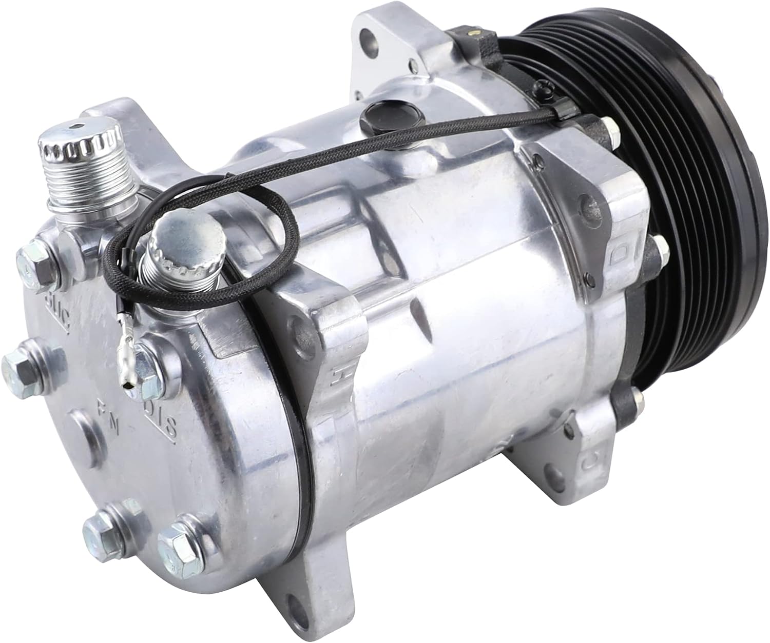Universal A/C Compressor 6PK Clutch Sanden 508 5H14 R134A Serpentine Belt 12V
