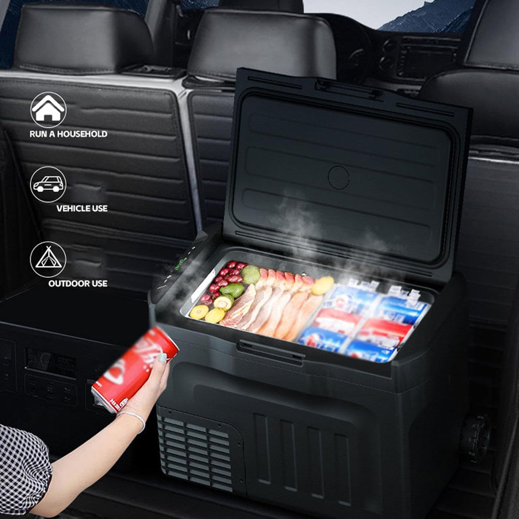 Car Refrigerator 12V/24V Portable Freezer Fridge220V Electric Compressor Cooler for Christmas's Day Gift, Skincare, Beverage, Food, Home, Office and Car,35L