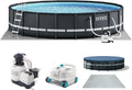 INTEX 26333EH Ultra XTR 20ft x 48in Above Ground Swimming Pool Set with Sand Filter Pump and Deluxe Automatic Vacuum Cleaner