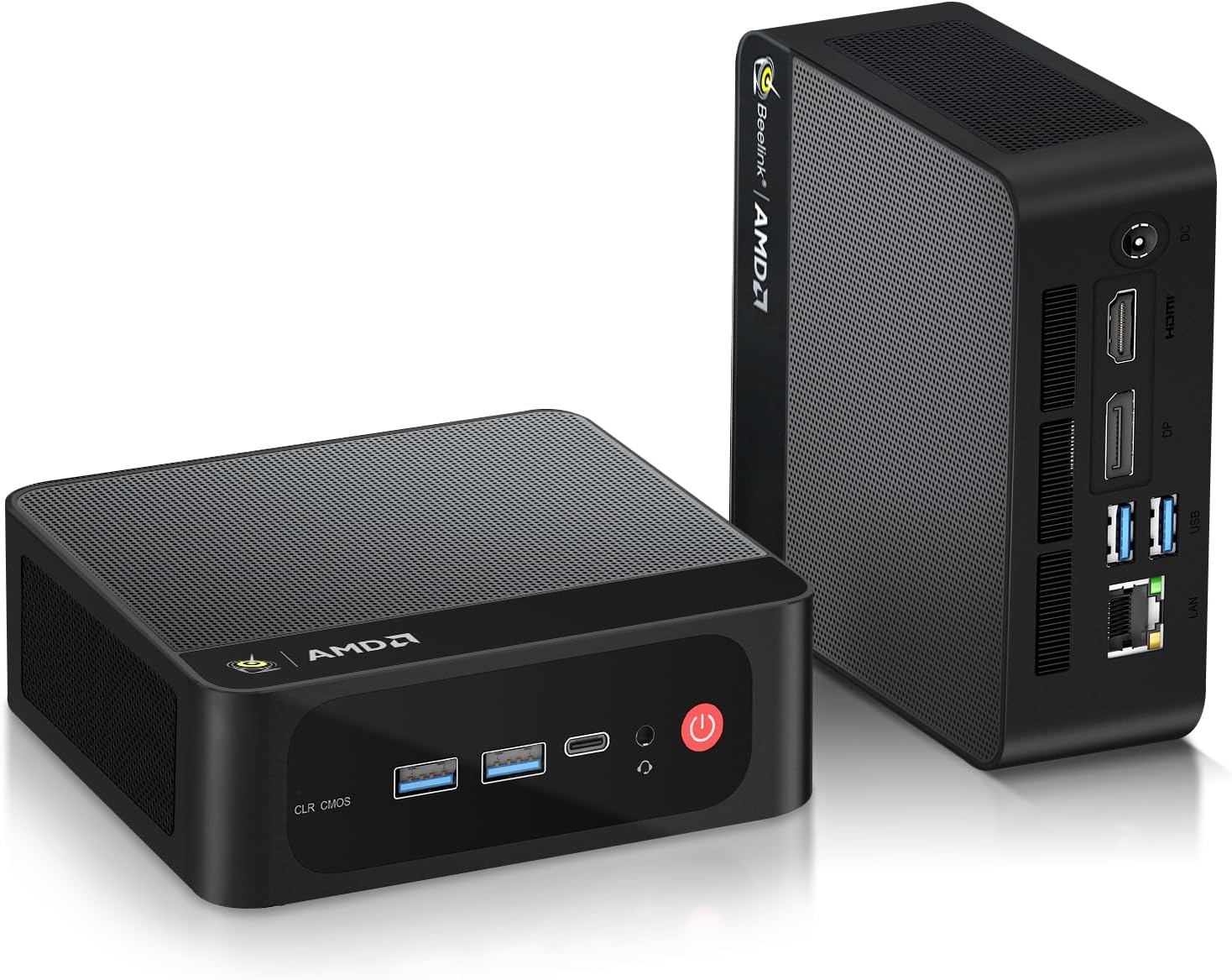 Beelink SER5 Mini PC,AMD Ryzen 5 5500U(6C/12T,up to 4.0 GHz),Mini Computer 32GB DDR4 RAM 500GB M.2 SSD Graphics 7core 1800MHz,Support 4K Triple Display/HDMI+DP+Type-C/Wifi6/BT5.4,Auto Power On