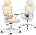 Office Chair Ergonomic Desk Chair - Home Mesh Office Desk Chair with Adjustable Lumbar Support, High-Back Computer Gaming Chair with Headrest 3D Armrests, Rolling Swivel Task Chairs for Home, Office