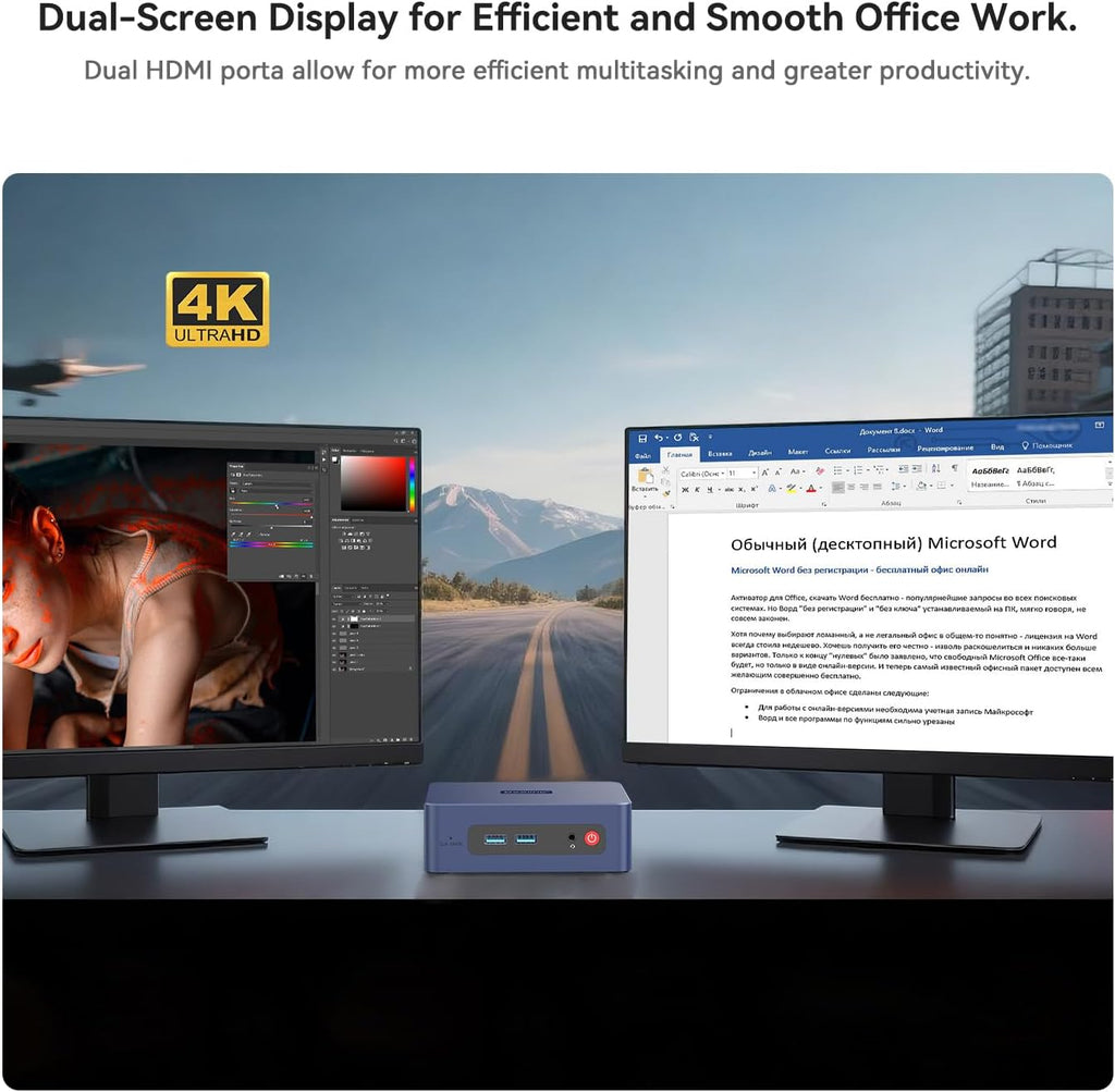 Beelink SER3 Mini Pc, AMD Ryzen 3 3200U (2C/4T,up to 3.5 GHz),Mini Computers with 16GB DDR4 RAM 500GB M.2 SSD, 4K Dual Display, 1000Mbps LAN, USB3.2, WiFi 5, BT 5.0