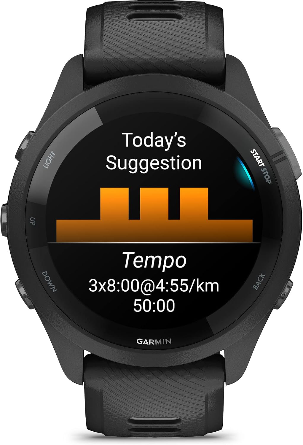 Garmin Forerunner 265 Running Smartwatch, Colorful AMOLED Display, Training Metrics and Recovery Insights, Black and Powder Gray (Renewed)