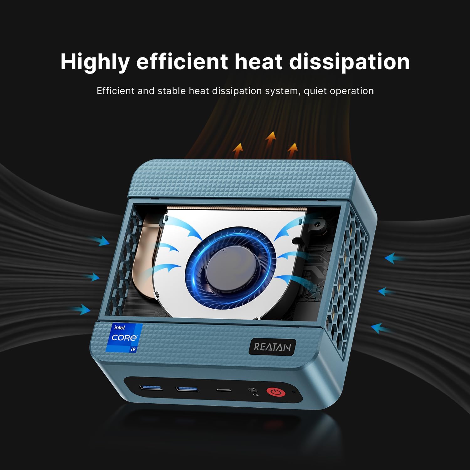ReatanThunderbolt 4 Intel Mini Gaming PC Core i9-12900H 32GB DDR5 1TB SSD 4800 MHz RAM, Desktop Mini Computers Triple 4K Display, 2.5Gbps LAN, HDMI 2.1, Wi-Fi 6/BT5.2