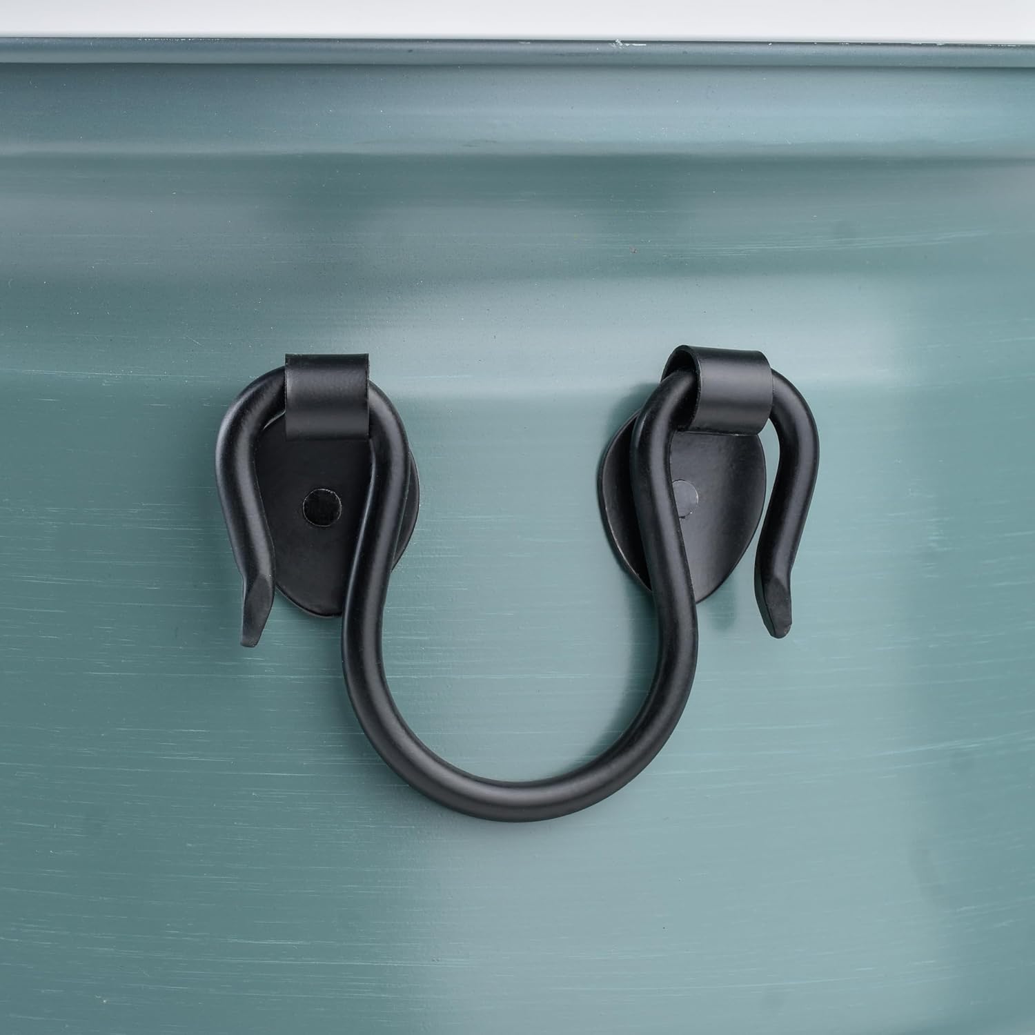 Decorative Garden Hose Holder Storage Pot with Lid | Hose Container Pot Outdoor or Indoor Use | Water Hose Hider 19x15.25 Inches,Green | Handmade (Brushed Green)