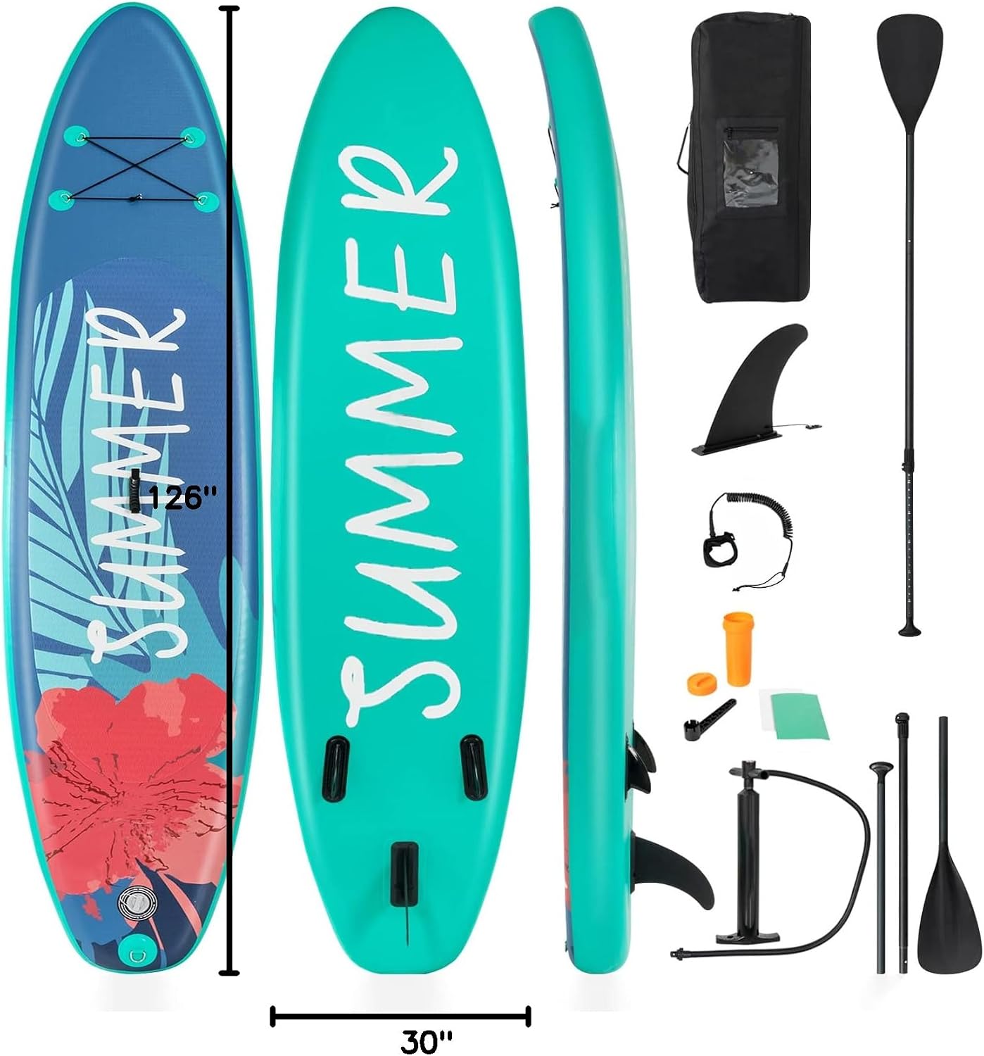 Paddle Board Inflatable 10.5'/11'x32 x6，SPORFIT Stand Up Paddle Board with Premium SUP Accessories & Backpack Extra Wide Ultra-Light Youth & Adult Standing Boat for All Skill Levels