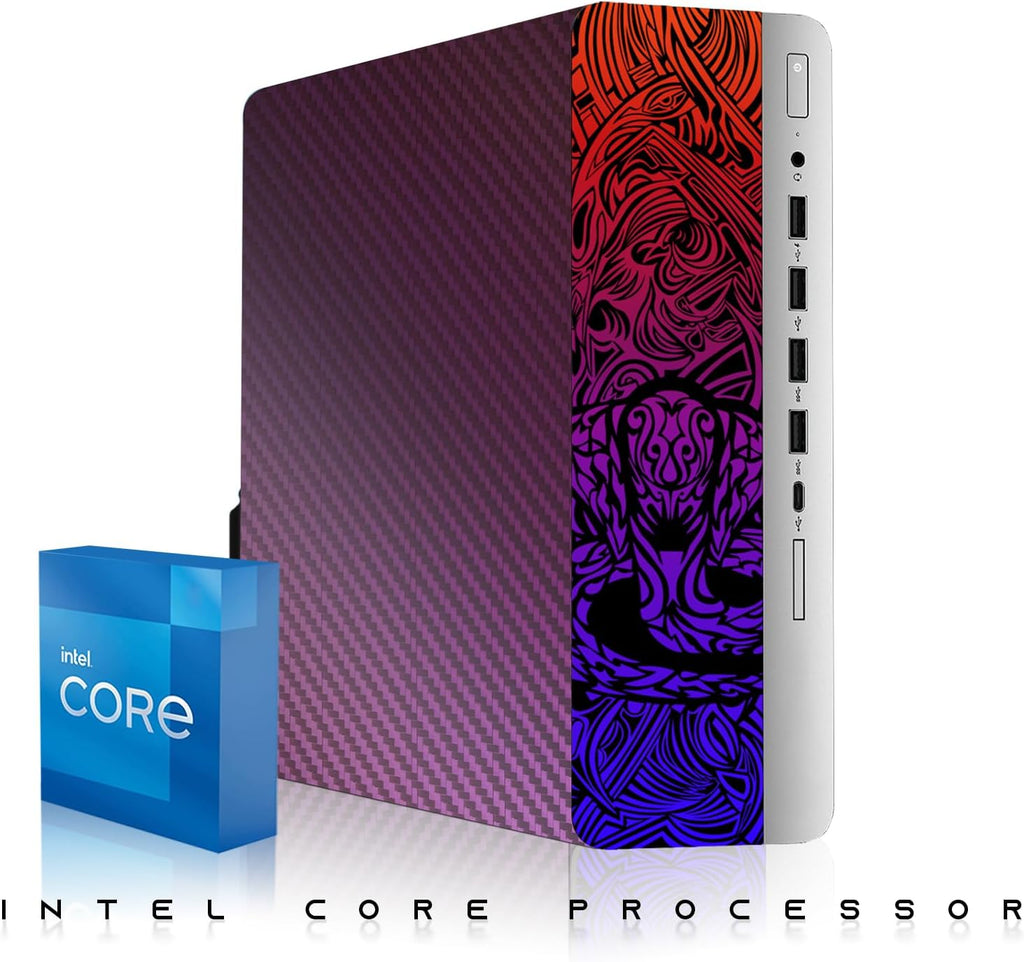 TechMagnet HP Chameleon Cobra Edition RGB Gaming Desktop PC,Intel Core i7,16GB DDR4 RAM,512GB SSD,GT 1030 Graphics Card,24 Inch Curved Monitor,RGB Kit,Webcam,Windows 11 (Renewed)