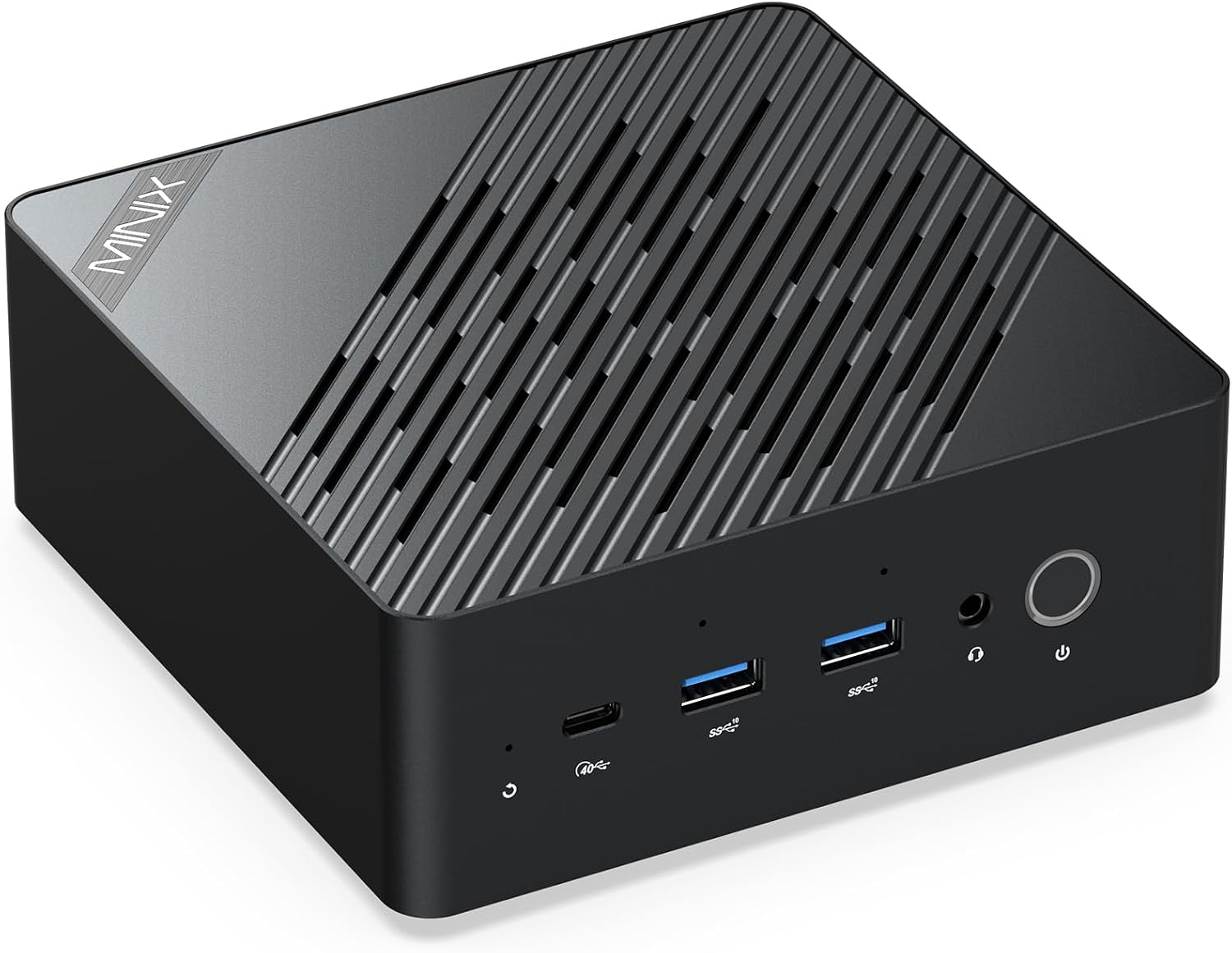 MINIX ER937-AI Mini PC, AMD Ryzen AI 9 HX 370 (80TOPS), Radeon 890M, 32GB DDR5/ 1TB PCIe 4.0 SSD/Fingerpint Lock Mini Gaming PC/Wi-Fi 7/Dual 2.5G LAN/Quad 8K Display for Gaming, Business, Creation
