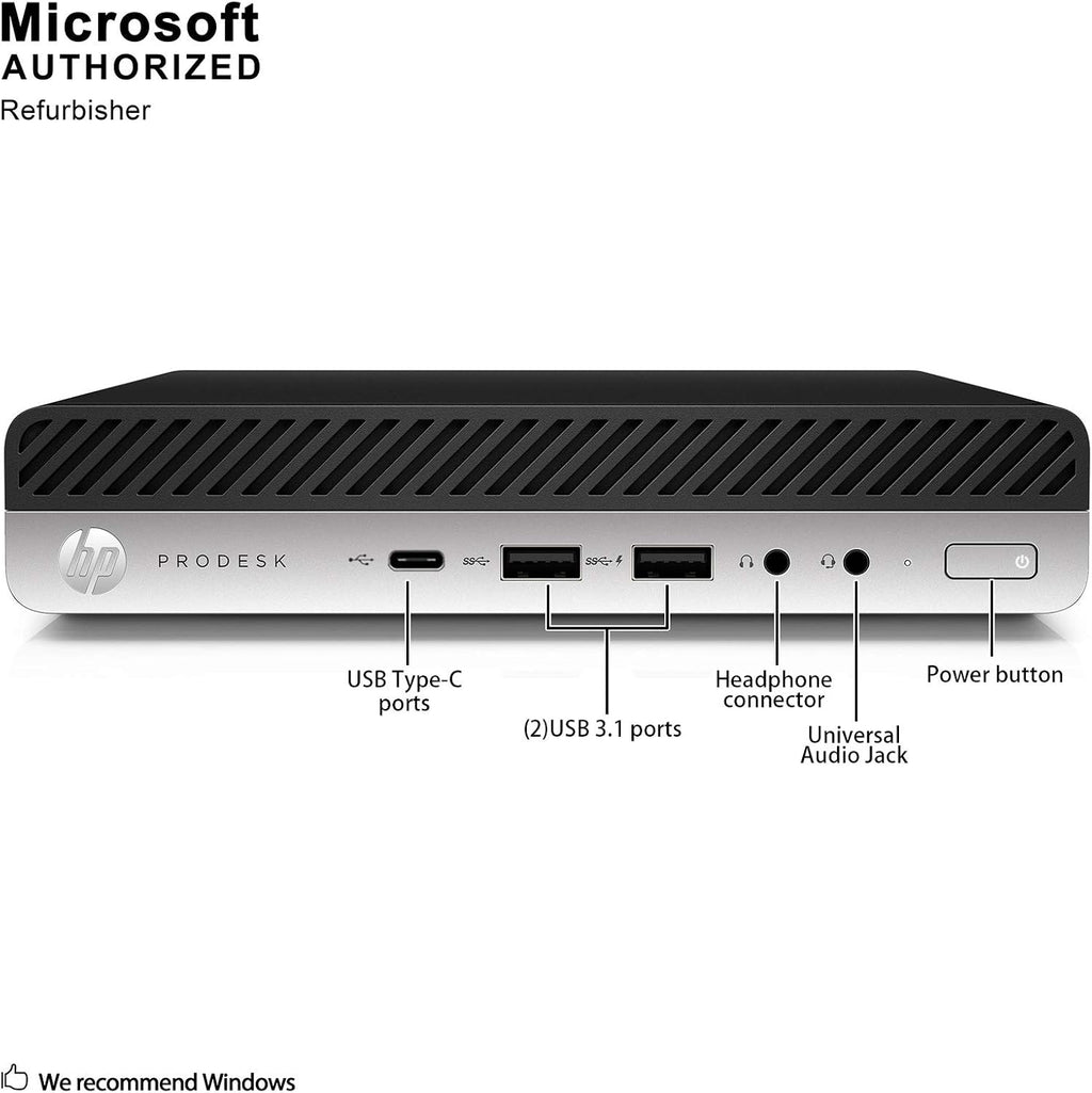 HP ProDesk 600 G3 Mini PC Desktop, Intel Core i5-6500T, 16GB RAM, 256GB PCIe Solid State Drive, USB-C, Windows 11 Professional (Renewed)