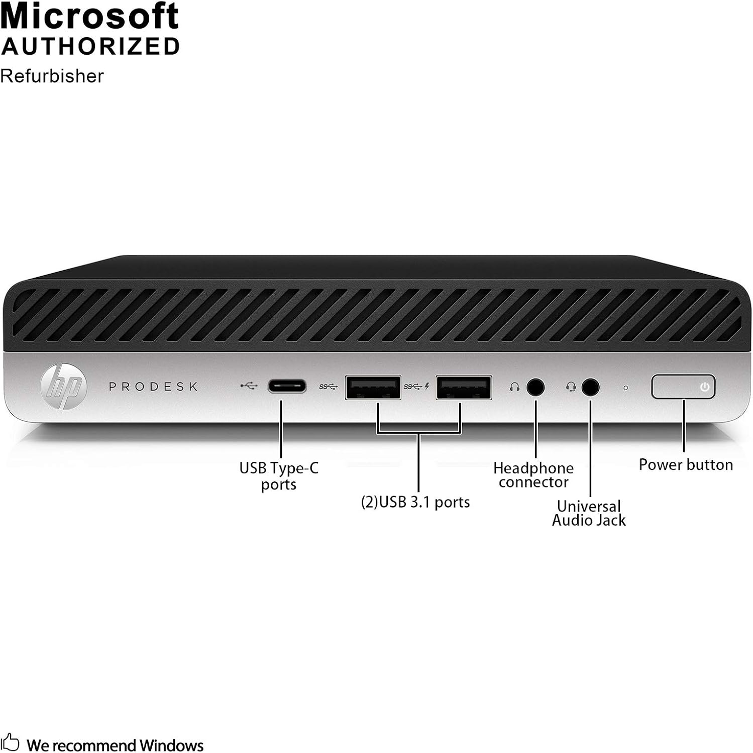 HP ProDesk 600 G3 Mini PC Desktop, Intel Core i5-6500T, 16GB RAM, 256GB PCIe Solid State Drive, USB-C, Windows 11 Professional (Renewed)
