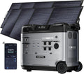 OUKITEL 5120Wh Large Capacity Solar Generator,Portable Power Station P5000 Pro With 2X400W Solar Panel, 5x3600W AC Output (6000W Surge),1000W MPPT Solar for Emergency, Home Backup, RV, Camping