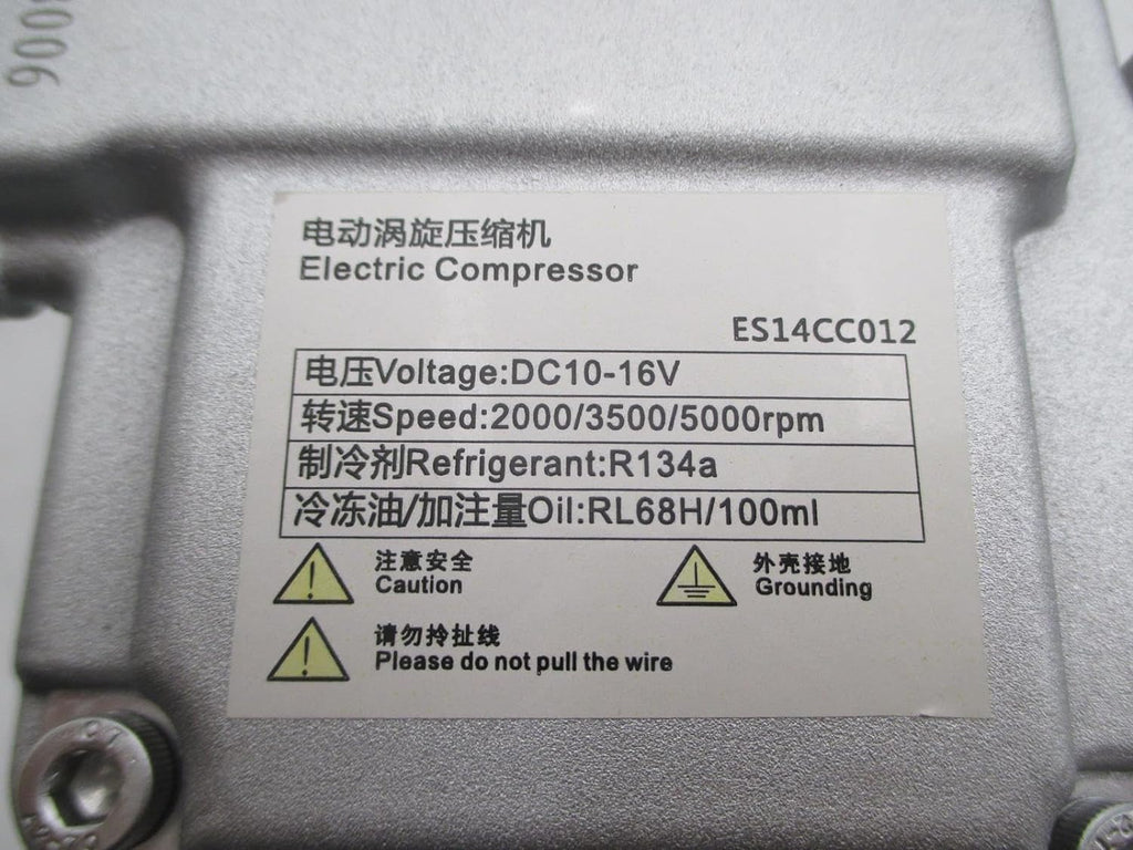 DC 12V Electric air conditioner Compressor Car ac Universal Scroll compressor fit for Truck Camper RV Trailer most vehicles Battery Drive Fast Cooling 10500BTU (ES14CC012)