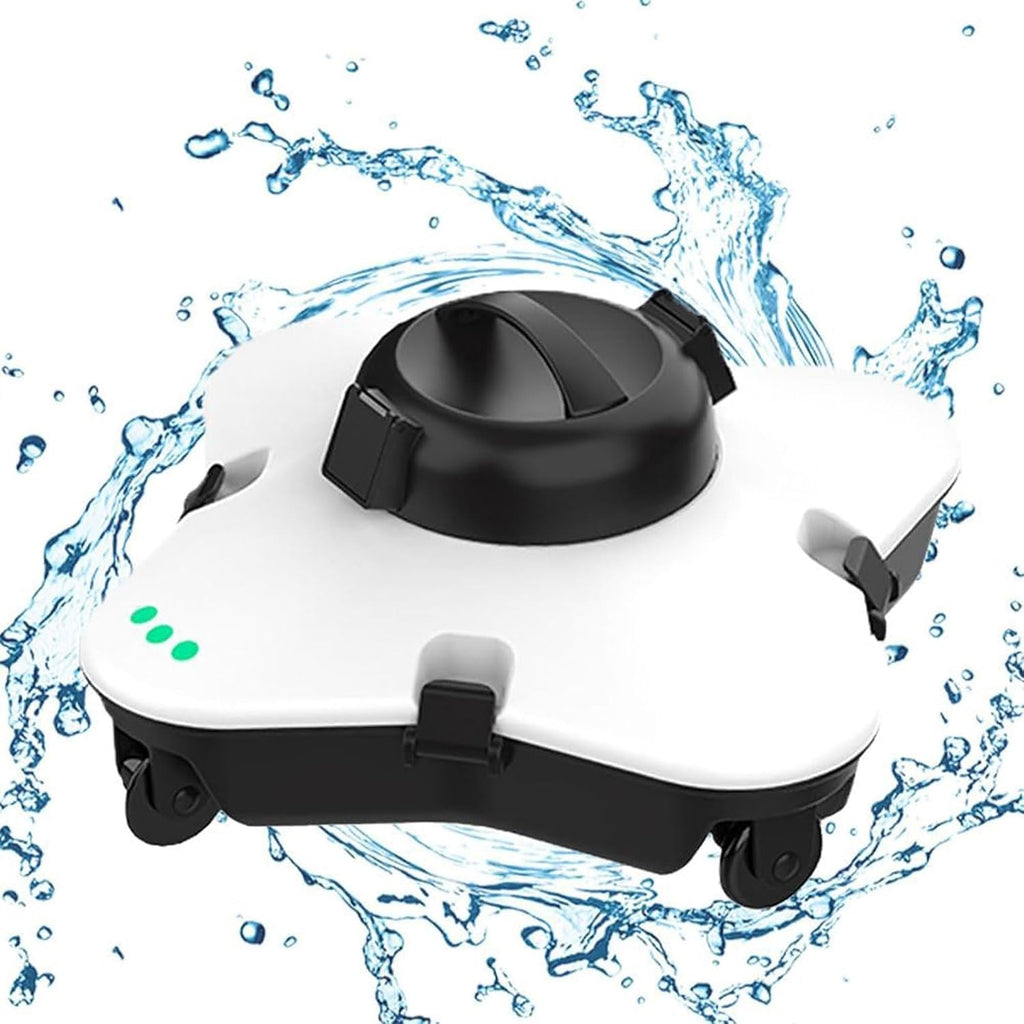 Cordless Pool Cleaner Robotic,Automatic Pool Vacuum Cleaner,Electric Pool Cleaning Robot,Lasts 120 Mins and 100㎡,7500mAh,Diving Depth 3.0M
