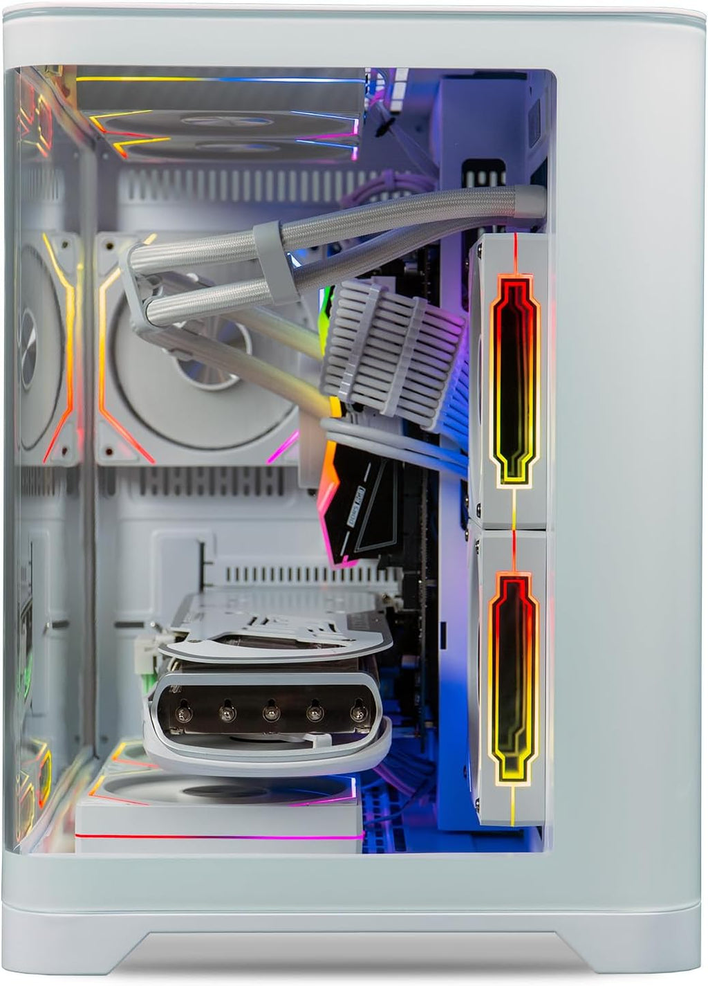 ViprTech Reaper 4.0 Gaming PC - AMD Ryzen 7 8700F (5.0Ghz Liquid Cooled), RTX 5070 12GB, 32GB DDR5 RAM, 2TB NVMe SSD, 800W Gold, VR-Ready, WiFi BT, Win 11, Desktop Computer Prebuilt, White
