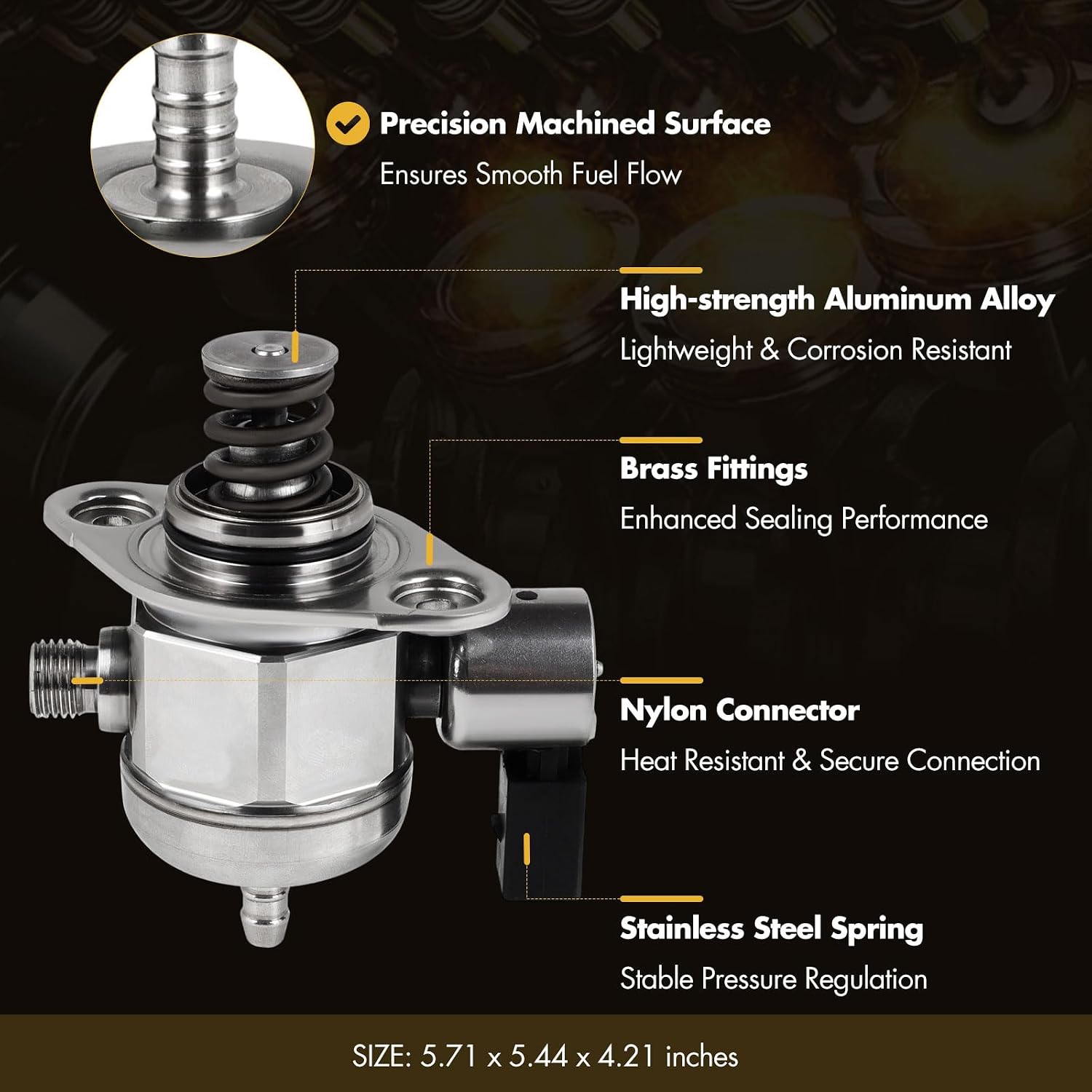 OCPTY High Pressure Fuel Pump Replacement 2015-2016 for Audi A3 1.8L, 2008-2014 for GTI 2.0L Replaces# GDP905, M73128, 06H127025N