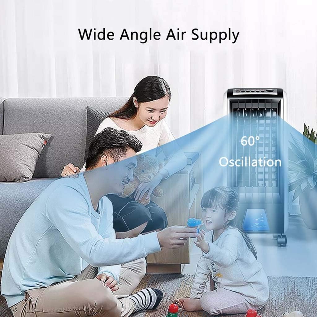 Air Cooler for Home Office Evaporative Coolers 27″Evaporative Cooler Portable Bladeless Air Cooler Electric Fan Humidifier with Remote Control 3 Modes Air Conditioner for Home Office