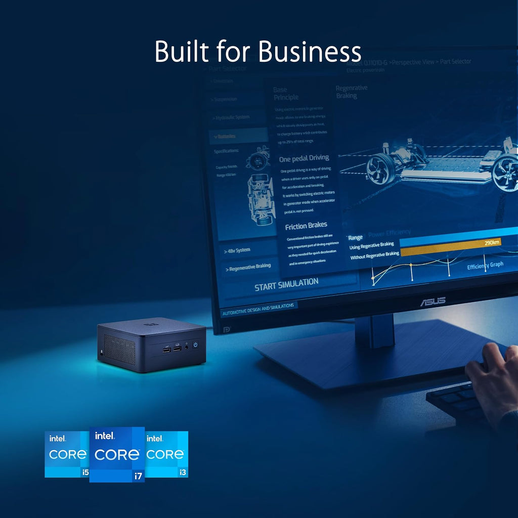 ASUS NUC 13 Pro Slim Barebone with Intel 13th Gen Core i5-1340P, Up to 64GB DDR4 RAM, Triple Storage Design, Thunderbolt™ 4, Wi-Fi 6E & Bluetooth 5.3, with VESA Mount Included