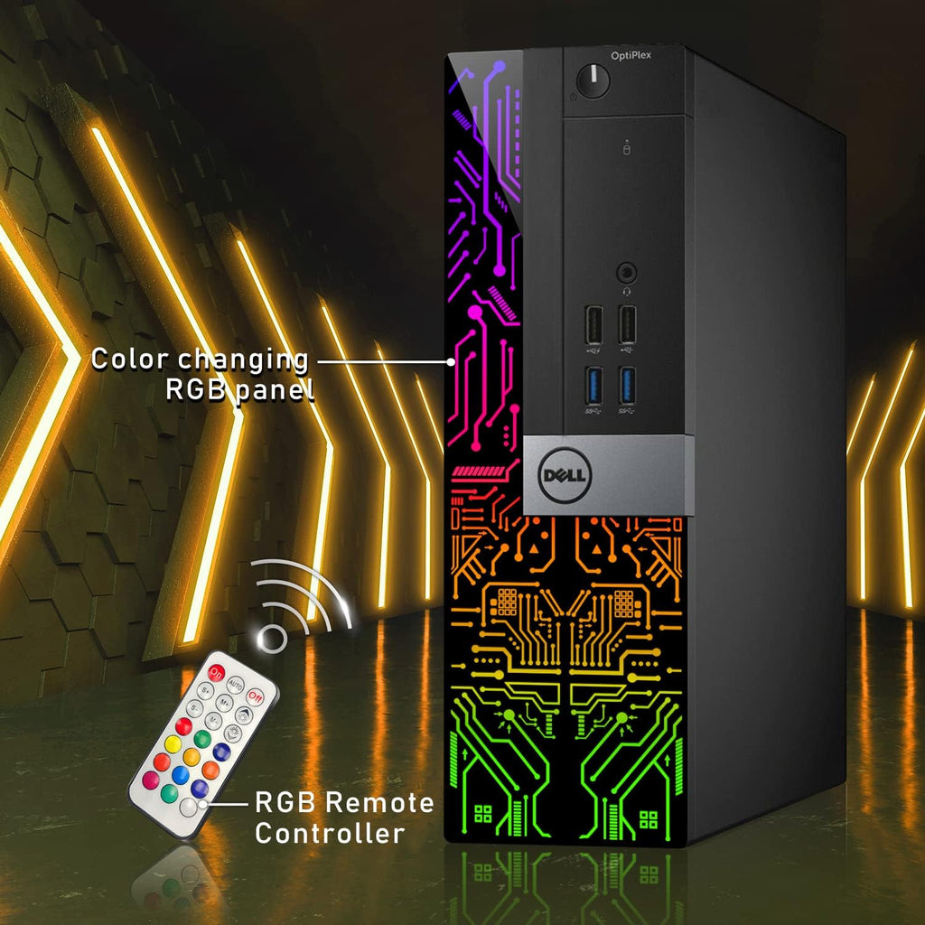 Dell OptiPlex 3060 SFF RGB Computer PC, Intel Core i5-8500, RX 550 4GB GDDR5, 16GB RAM, 512GB NVMe, 1TB HDD, 22 Inch HDMI Monitor, Gaming Headset, WiFi, Bluetooth, Windows 11 Pro (Renewed)