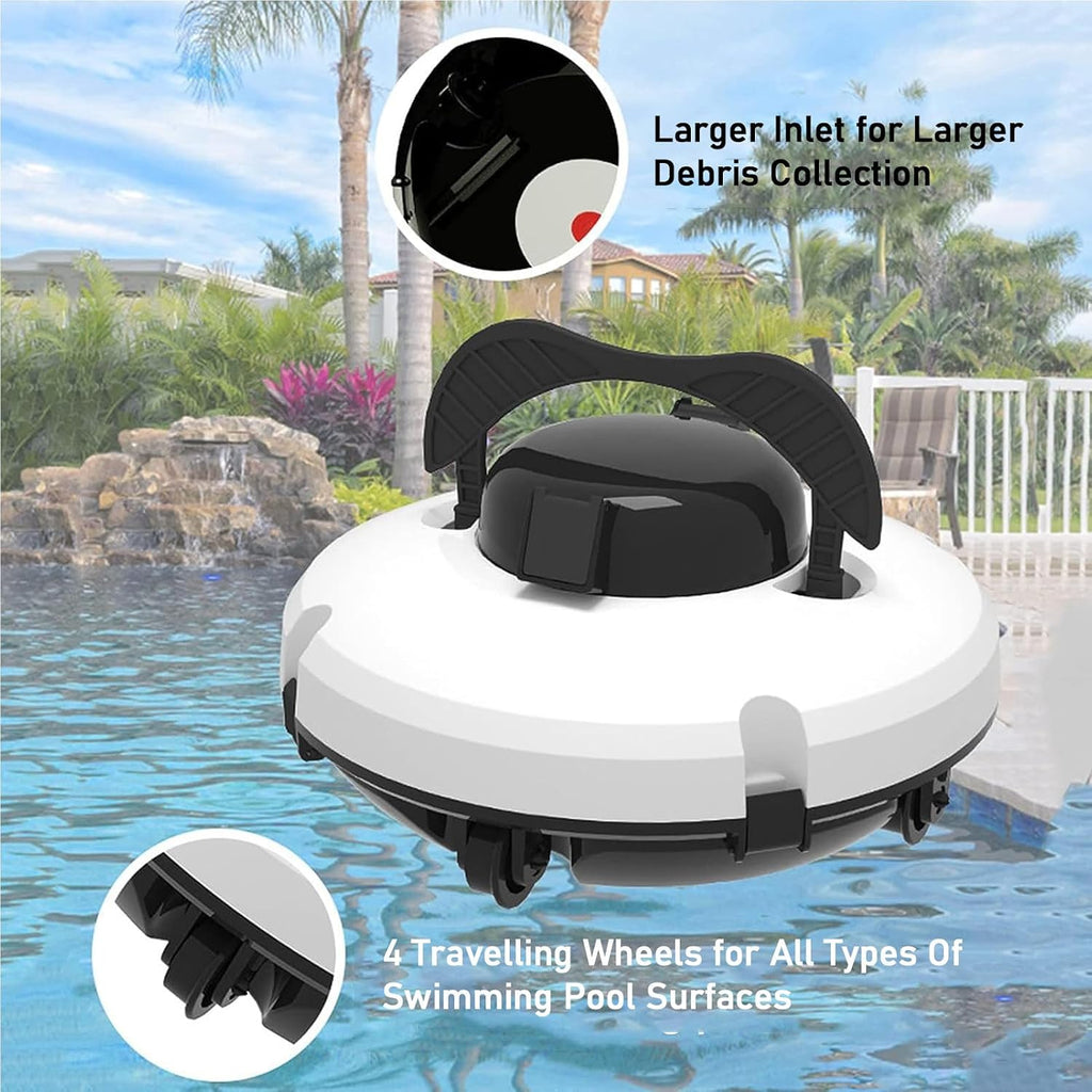 Smart Cordless Robotic Pool Cleaner Self Parking Swimming Pool Cleaning Robot Brushed Motor Strong Suction Vacuum Lasts 120 Mins