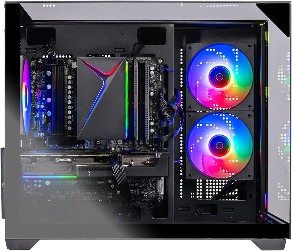 Skytech Gaming Crystal Gaming PC, AMD Ryzen 5 5500 3.6GHz, NVIDIA RTX 5060 Ti 8GB VRAM, 1TB NVMe SSD, 16GB DDR4 RAM 3200, 650W Gold PSU, WI-FI 5, Windows 11, Desktop