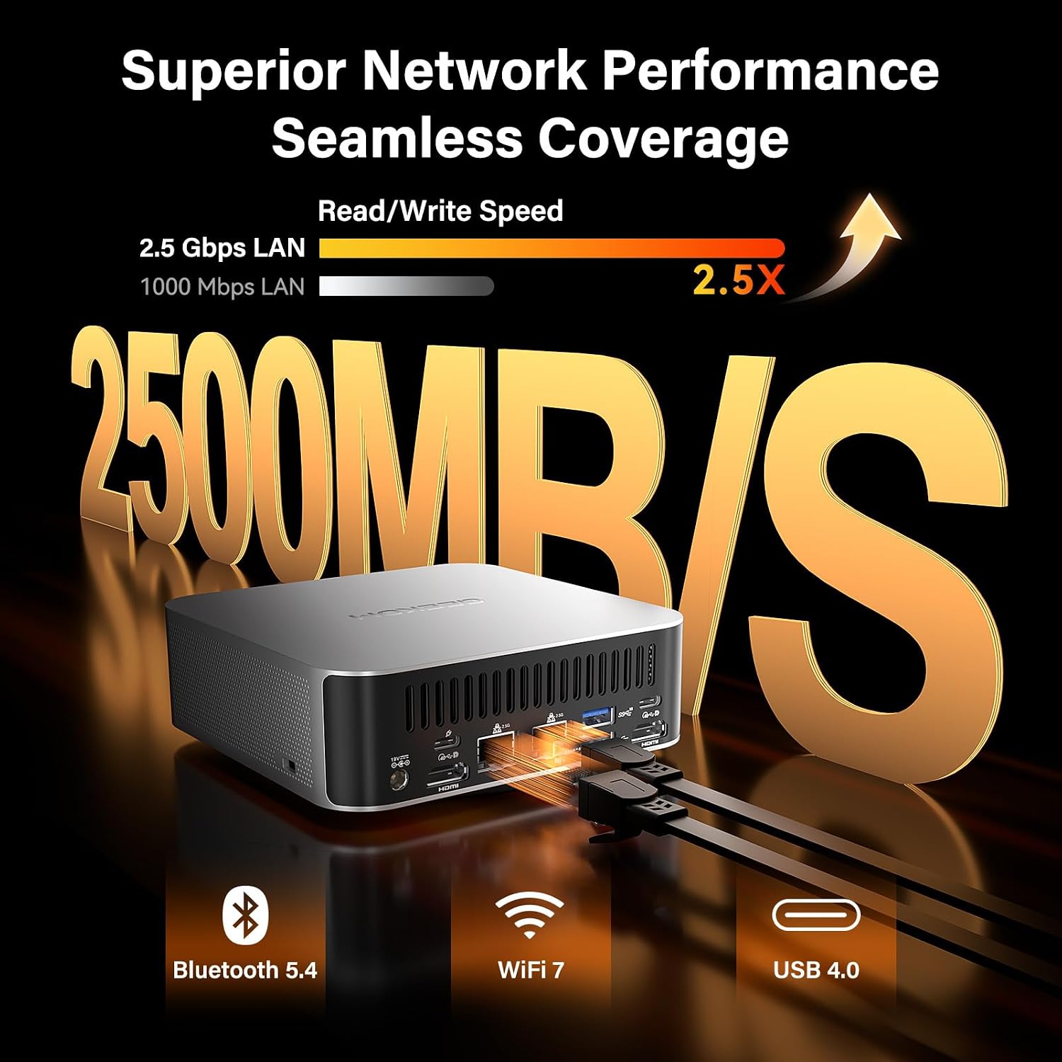 GEEKOM A9 Max High AI Productivity Mini PC,with AMD Ryzen AI 9 HX 370(80 Tops)|32GB RAM+1TB SSD|Copilot+ PC|Win 11 Pro|WiFi 7|BT 5.4|USB4|HDMI 2.1|8K Video Editing|for Business&Gaming