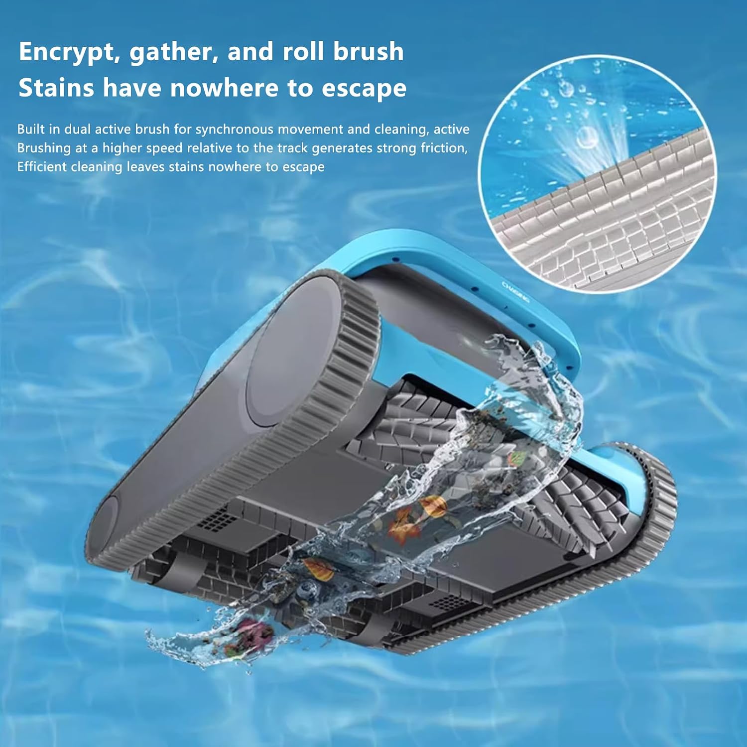 Automatic Pool Cleaner,Pool Cleaning Robot with Wall Climbing,Cordless Robotic Pool Vacuum,Smart Navigation,Suitable for Walls and Floors of 13454 Square Feet Pool