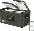 ICECO VL75 ProD 12V Portable Refrigerator with Magnetic Battery, 79Qt Dual Zone Fridge Freezer Powered by SECOP, 0°F to 50°F, Electric Cooler for Truck Van RV Camper Travel Camping Tailgating
