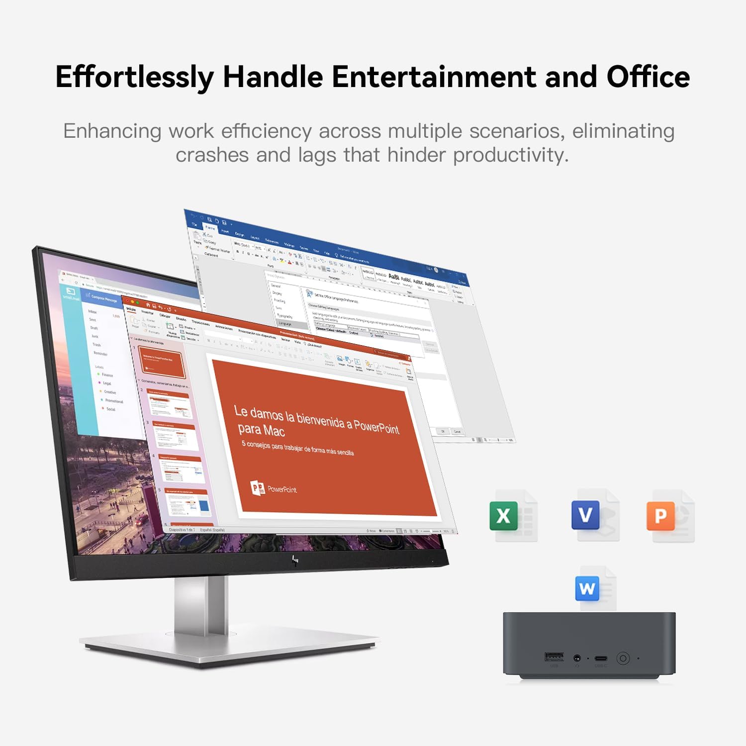 Beelink EQR5 Mini PC W11 Pro, AMD Ryzen 5 5625U(6C/12T up to 4.3GHz), 16GB DDR4 500G NVME SSD Graphics 7 core 1800MHz, WiFi 6/BT5.2/2*1000MB/S LAN, Support Dual Display Mini Computer Built in 85W PSU
